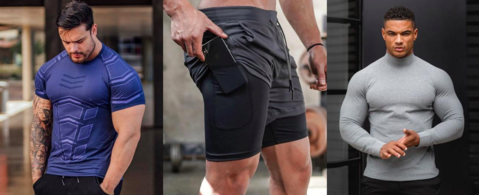 Mens compression gym deals wear