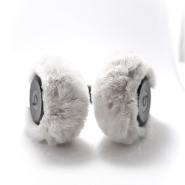 【Praying】Furry HeadPhone Cover Pink Cat Ear Headphone Cover – Soft Angel Wings Furry